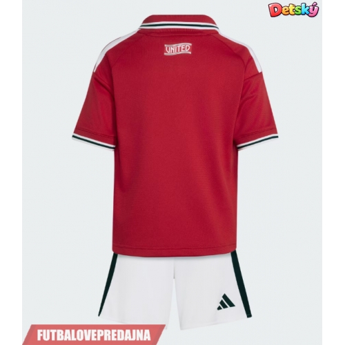 Lacne Dětský Futbalové dres Manchester United 2026-27 Krátky Rukáv - Domáci (+ trenírky)